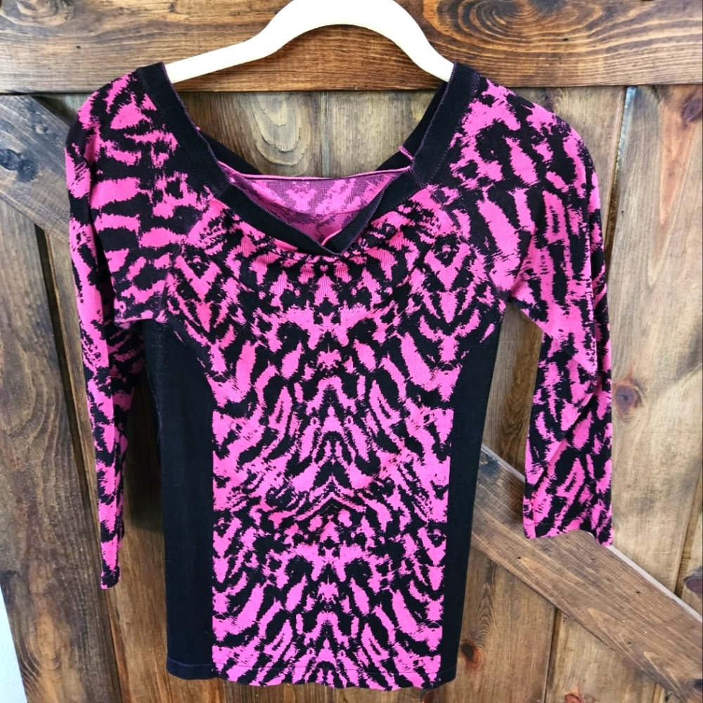 Pink & Black Leopard print top